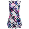 Trendy Round Collar Sleeveless High Waist Floral Print Patchwork Slim Romper for Women