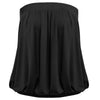 Sexy Strapless Pleated Patchwork Slim Solid Color T-shirt for Women