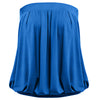 Sexy Strapless Pleated Patchwork Slim Solid Color T-shirt for Women