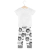 2pcs Leisure Children Short Sleeve Round Collar T-shirt Trousers