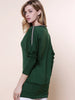 Long Zipper Embellished Long Sleeve T-Shirt