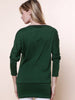 Long Zipper Embellished Long Sleeve T-Shirt