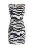Sleeveless Square Neck Beam Waist Packet Buttock Pattern Formal Ladylike Women's Dress