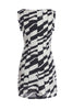 Sleeveless Square Neck Beam Waist Packet Buttock Pattern Formal Ladylike Women's Dress