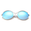 Stylish Ladies Color Coated Hollow Round Frame Sunglasses