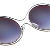 Stylish Ladies Color Coated Hollow Round Frame Sunglasses