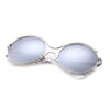 Stylish Ladies Color Coated Hollow Round Frame Sunglasses