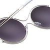 Stylish Ladies Color Coated Hollow Round Frame Sunglasses