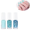3pcs Stylish Gradient Lasting Bright Colorful Environmental Protection Nail Polish