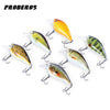 Proberos 6pcs 6 Color Fishing Crankbait Hook Lure Bait