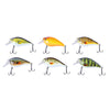 Proberos 6pcs 6 Color Fishing Crankbait Hook Lure Bait