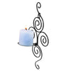 Vertical Swirling Iron Candle Holder Sconce Hanging Wall Decorative Art Candlestick