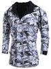 Modish Loose Fit Hooded Multi-Pocket Camo Pattern Long Sleeve Thicken Cotton Blend Coat For Men