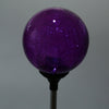 LED Solar Powered Patio Decorative Lamp Stainless Steel Crack Glass Ball Light
