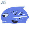 Shenyu Cute Children Cartoon Water-resistant Hair Care Elastic Silicone Swimming Cap with Fish Shark Pattern