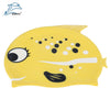 Shenyu Cute Children Cartoon Water-resistant Hair Care Elastic Silicone Swimming Cap with Fish Shark Pattern
