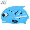 Shenyu Cute Children Cartoon Water-resistant Hair Care Elastic Silicone Swimming Cap with Fish Shark Pattern