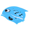 Shenyu Cute Children Cartoon Water-resistant Hair Care Elastic Silicone Swimming Cap with Fish Shark Pattern