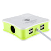 5 in 1 12 - 24V Portable One-to-three Dual-core Car Cigarette Lighter with 4 USB Port Current Voltage Temperature Indicator