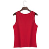 Casual Round Collar Sleeveless Letter Print Tank Top for Women
