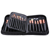 Professional 29pcs Animal Hair Cosmetic Makeup Brushes Tool Set with Black Leather Cosmetic Case