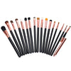 Professional 29pcs Animal Hair Cosmetic Makeup Brushes Tool Set with Black Leather Cosmetic Case