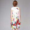 Flower Print Bodycon Sleeveless Dress