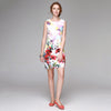 Flower Print Bodycon Sleeveless Dress
