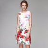 Flower Print Bodycon Sleeveless Dress