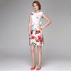 Flower Print Bodycon Sleeveless Dress