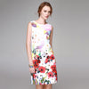 Flower Print Bodycon Sleeveless Dress