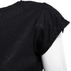 Stylish Round Collar Short Sleeve Asymmetric Flounce T-shirt for Women