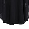 Stylish Round Collar Short Sleeve Asymmetric Flounce T-shirt for Women