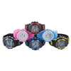 HOSKA HD005S Dual Movt Children Sport Quartz Watch Water Resistance Chronograph Date Display LED Digital Wristwatch