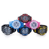 HOSKA HD006B Dual Movt Children Sport Quartz Watch Water Resistance Chronograph Day Alarm Display LED Digital Wristwatch