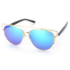 Casual Color Coated Cat Design Mirror Eyewear Ladies Sunglasses