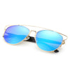 Casual Color Coated Cat Design Mirror Eyewear Ladies Sunglasses