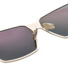 Oversize Unisex Color Coated Square Frame Sunglasses