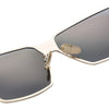 Oversize Unisex Color Coated Square Frame Sunglasses
