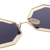 Color Coated Polygon Frame Character Ladies Sunglasses