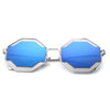 Color Coated Polygon Frame Character Ladies Sunglasses