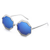 Color Coated Polygon Frame Character Ladies Sunglasses