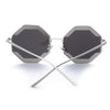 Color Coated Polygon Frame Character Ladies Sunglasses