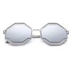 Color Coated Polygon Frame Character Ladies Sunglasses