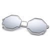 Color Coated Polygon Frame Character Ladies Sunglasses