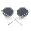 Color Coated Polygon Frame Character Ladies Sunglasses
