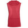 Simple Design Hooded Sleeveless Front Pocket Solid Color T-Shirt for Men