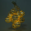 Global 12 LEDs Solar Light Moroccan Metal Ball Lantern Tree Ornament