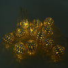 Global 12 LEDs Solar Light Moroccan Metal Ball Lantern Tree Ornament