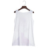 Casual Round Collar Sleeveless Print Loose Tank Top for Women